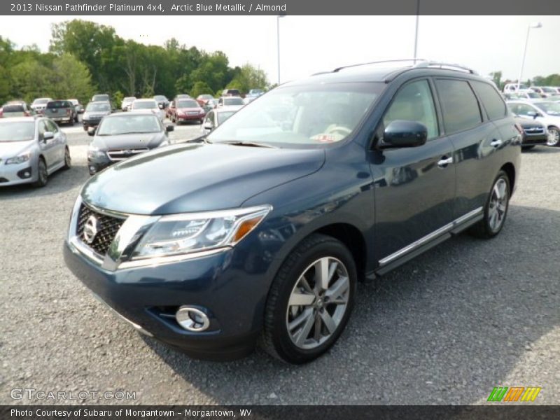 Arctic Blue Metallic / Almond 2013 Nissan Pathfinder Platinum 4x4