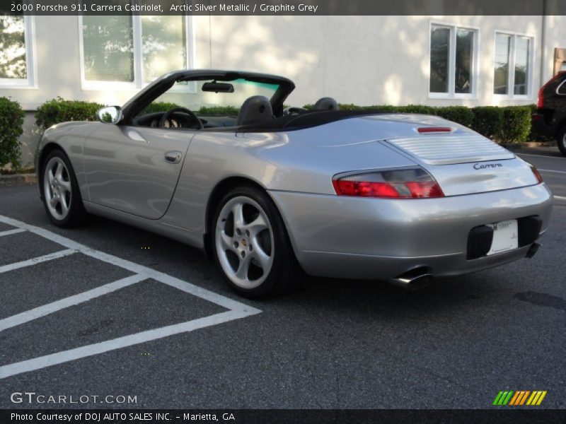 Arctic Silver Metallic / Graphite Grey 2000 Porsche 911 Carrera Cabriolet