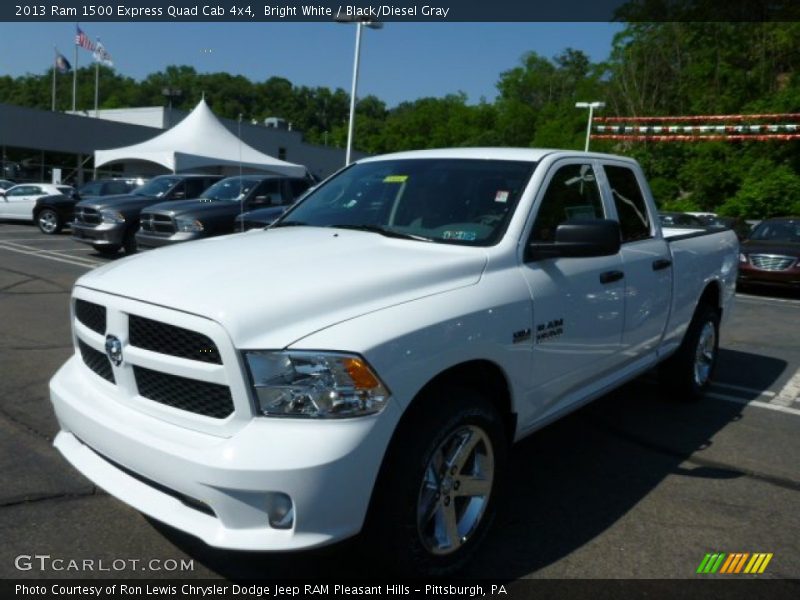 Bright White / Black/Diesel Gray 2013 Ram 1500 Express Quad Cab 4x4