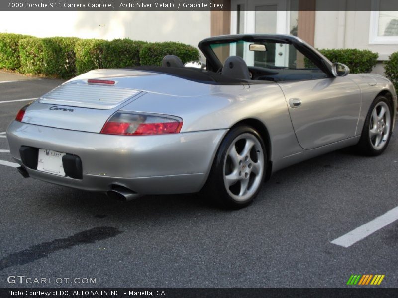 Arctic Silver Metallic / Graphite Grey 2000 Porsche 911 Carrera Cabriolet