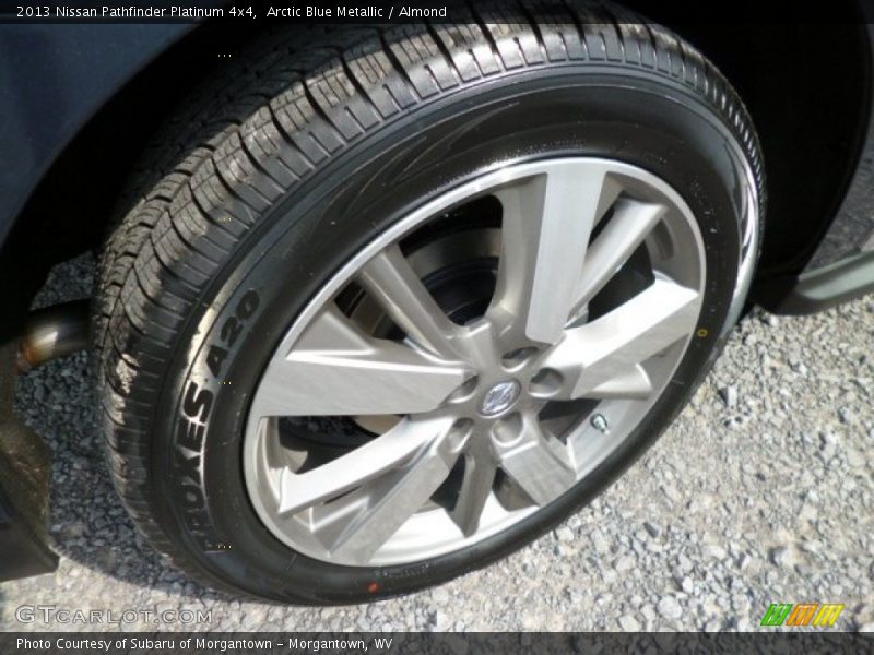Arctic Blue Metallic / Almond 2013 Nissan Pathfinder Platinum 4x4
