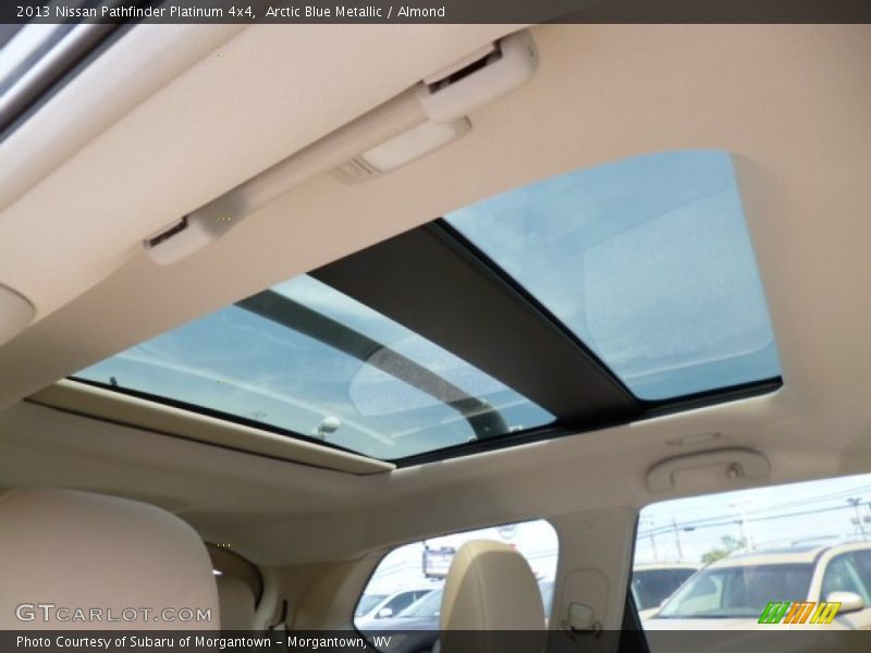 Arctic Blue Metallic / Almond 2013 Nissan Pathfinder Platinum 4x4