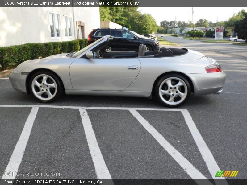 Arctic Silver Metallic / Graphite Grey 2000 Porsche 911 Carrera Cabriolet