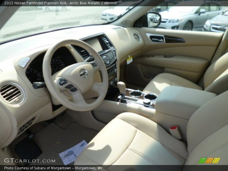 Arctic Blue Metallic / Almond 2013 Nissan Pathfinder Platinum 4x4