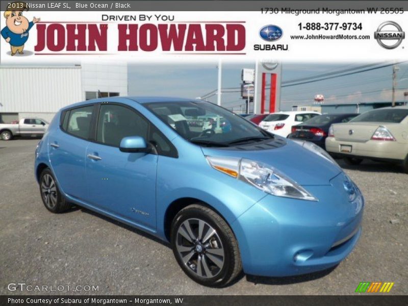 Blue Ocean / Black 2013 Nissan LEAF SL