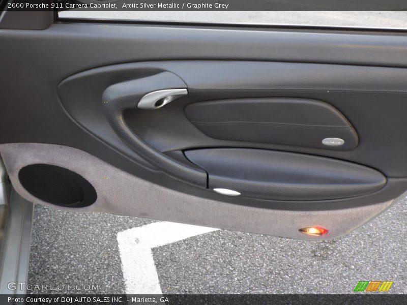 Arctic Silver Metallic / Graphite Grey 2000 Porsche 911 Carrera Cabriolet