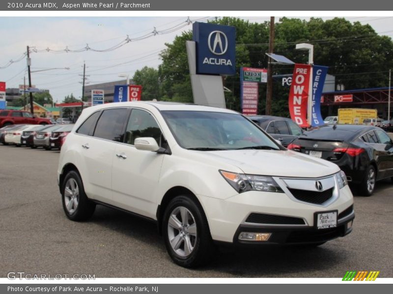 Aspen White Pearl / Parchment 2010 Acura MDX