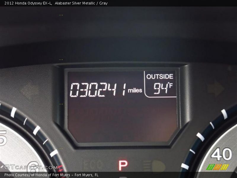 Alabaster Silver Metallic / Gray 2012 Honda Odyssey EX-L