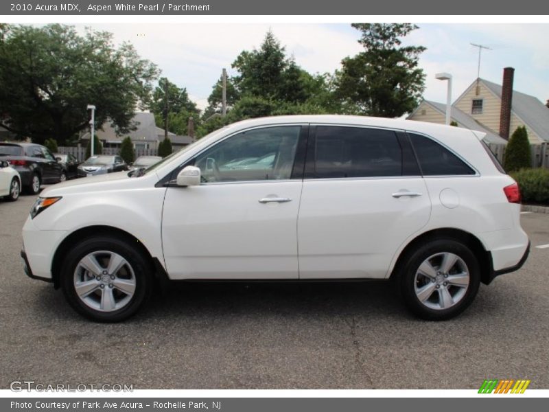 Aspen White Pearl / Parchment 2010 Acura MDX