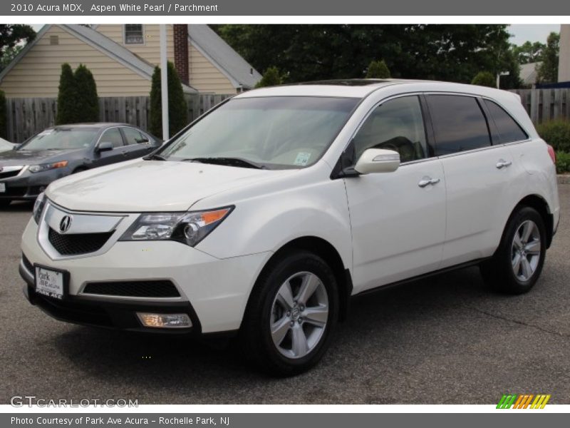 Aspen White Pearl / Parchment 2010 Acura MDX