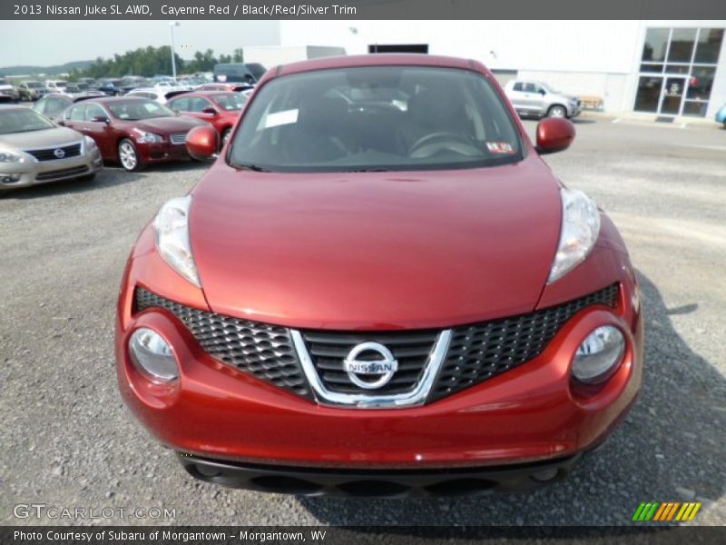 Cayenne Red / Black/Red/Silver Trim 2013 Nissan Juke SL AWD