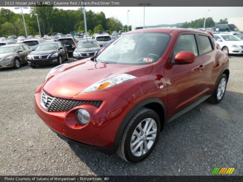 Cayenne Red / Black/Red/Silver Trim 2013 Nissan Juke SL AWD