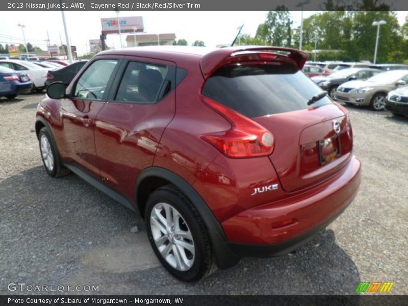 Cayenne Red / Black/Red/Silver Trim 2013 Nissan Juke SL AWD