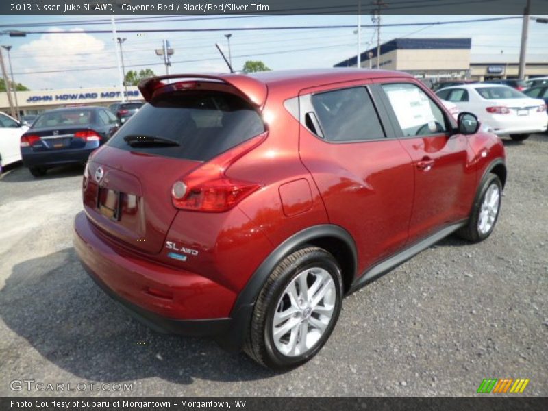 Cayenne Red / Black/Red/Silver Trim 2013 Nissan Juke SL AWD