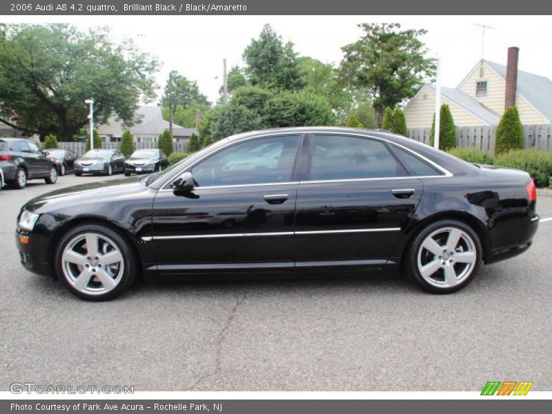 Brilliant Black / Black/Amaretto 2006 Audi A8 4.2 quattro