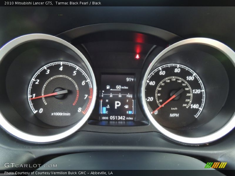 Tarmac Black Pearl / Black 2010 Mitsubishi Lancer GTS