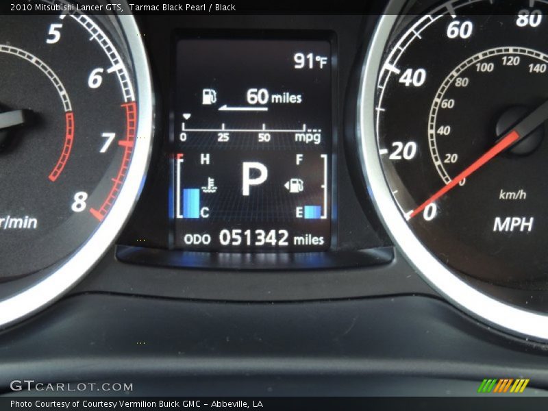 Tarmac Black Pearl / Black 2010 Mitsubishi Lancer GTS