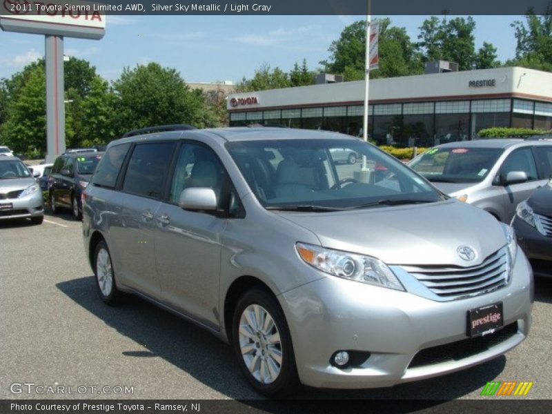 Silver Sky Metallic / Light Gray 2011 Toyota Sienna Limited AWD