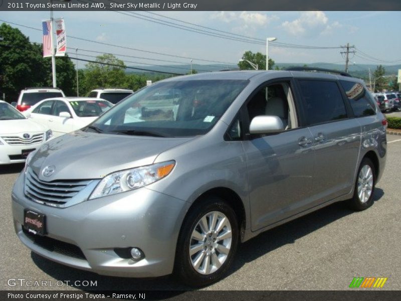 Silver Sky Metallic / Light Gray 2011 Toyota Sienna Limited AWD