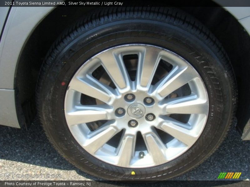 Silver Sky Metallic / Light Gray 2011 Toyota Sienna Limited AWD