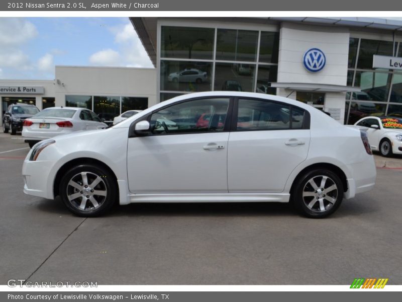 Aspen White / Charcoal 2012 Nissan Sentra 2.0 SL
