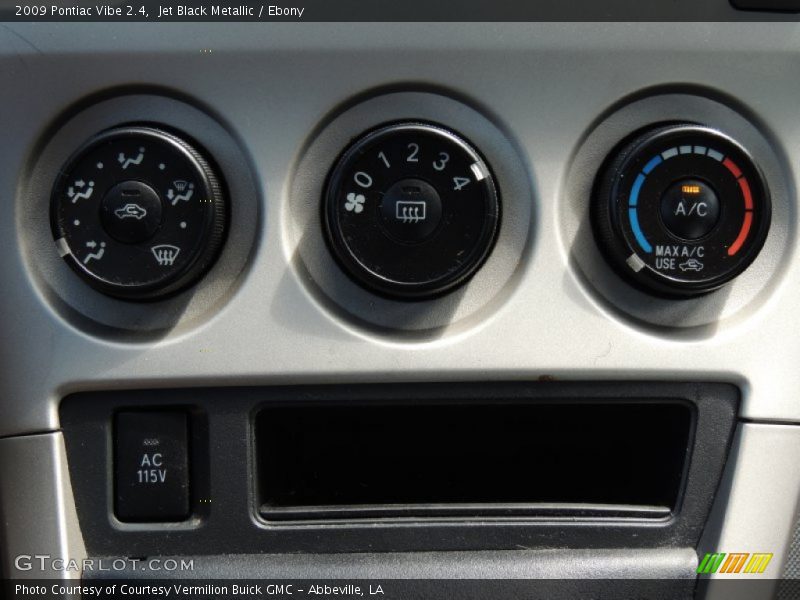 Jet Black Metallic / Ebony 2009 Pontiac Vibe 2.4