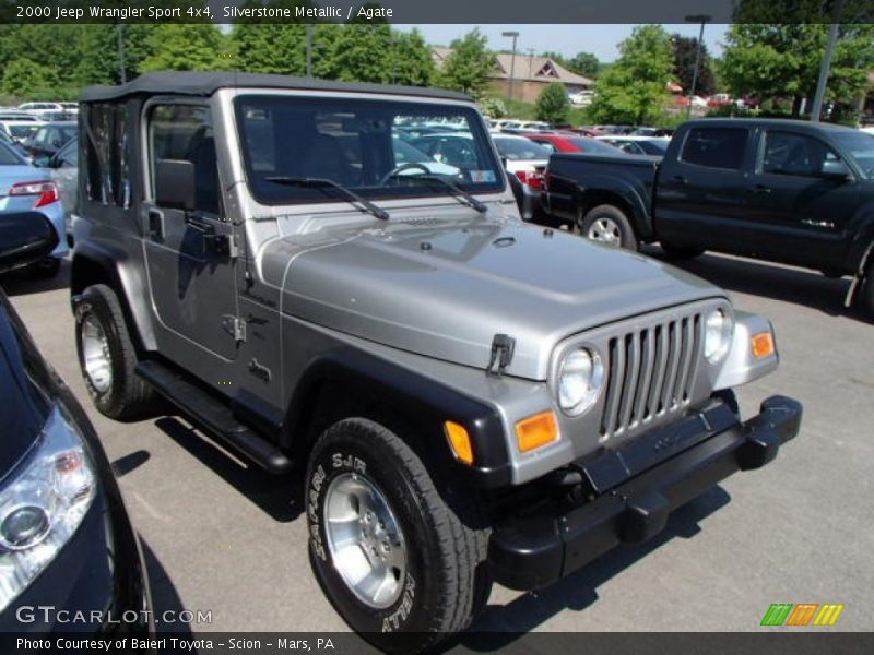 Silverstone Metallic / Agate 2000 Jeep Wrangler Sport 4x4