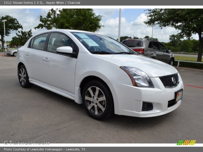 Aspen White / Charcoal 2012 Nissan Sentra 2.0 SL