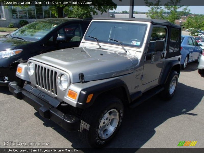 Silverstone Metallic / Agate 2000 Jeep Wrangler Sport 4x4