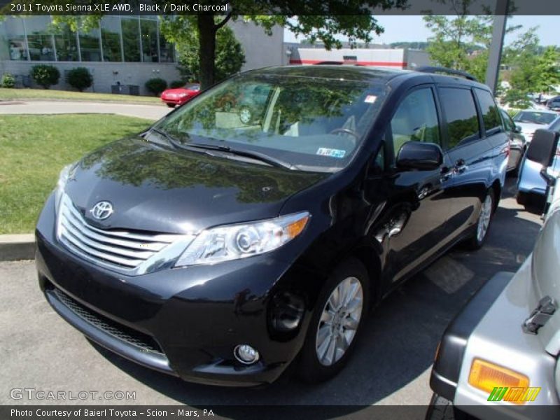 Black / Dark Charcoal 2011 Toyota Sienna XLE AWD