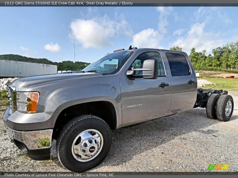 Steel Gray Metallic / Ebony 2013 GMC Sierra 3500HD SLE Crew Cab 4x4