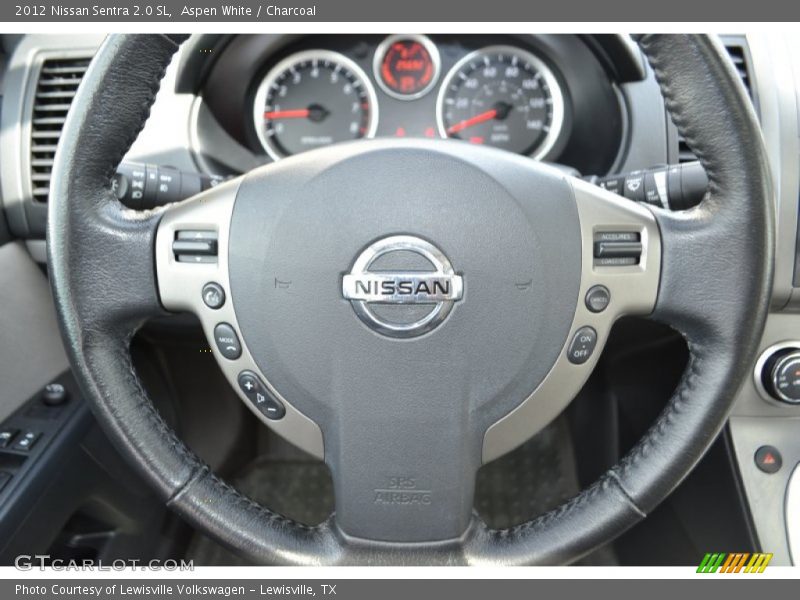 Aspen White / Charcoal 2012 Nissan Sentra 2.0 SL