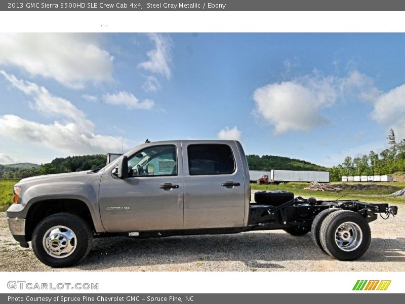 Steel Gray Metallic / Ebony 2013 GMC Sierra 3500HD SLE Crew Cab 4x4