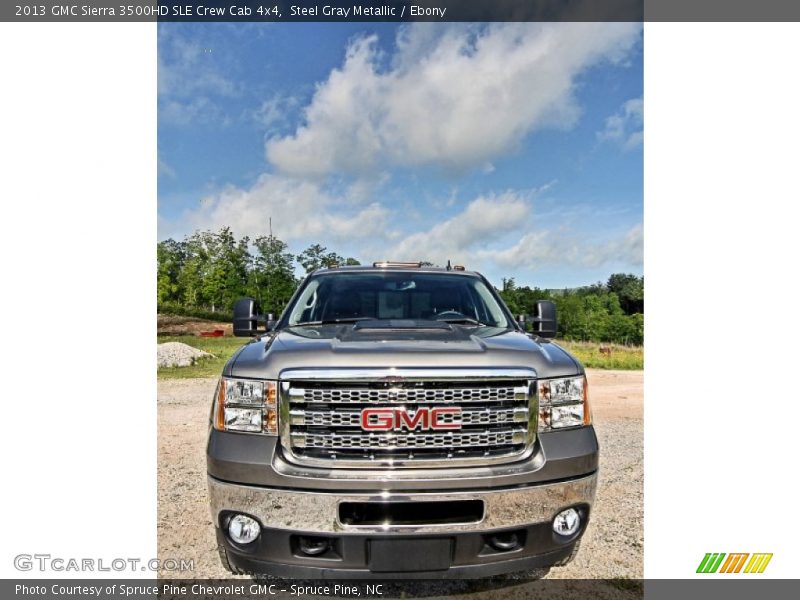 Steel Gray Metallic / Ebony 2013 GMC Sierra 3500HD SLE Crew Cab 4x4