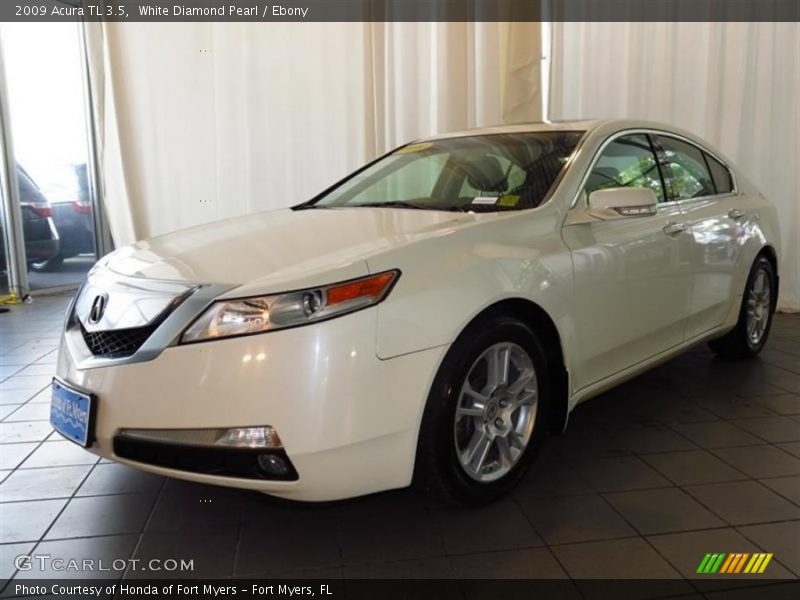 White Diamond Pearl / Ebony 2009 Acura TL 3.5