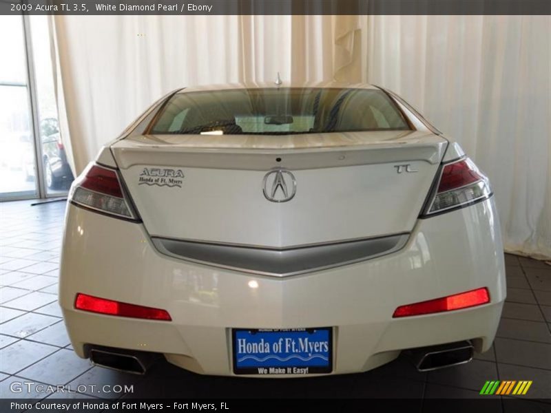 White Diamond Pearl / Ebony 2009 Acura TL 3.5