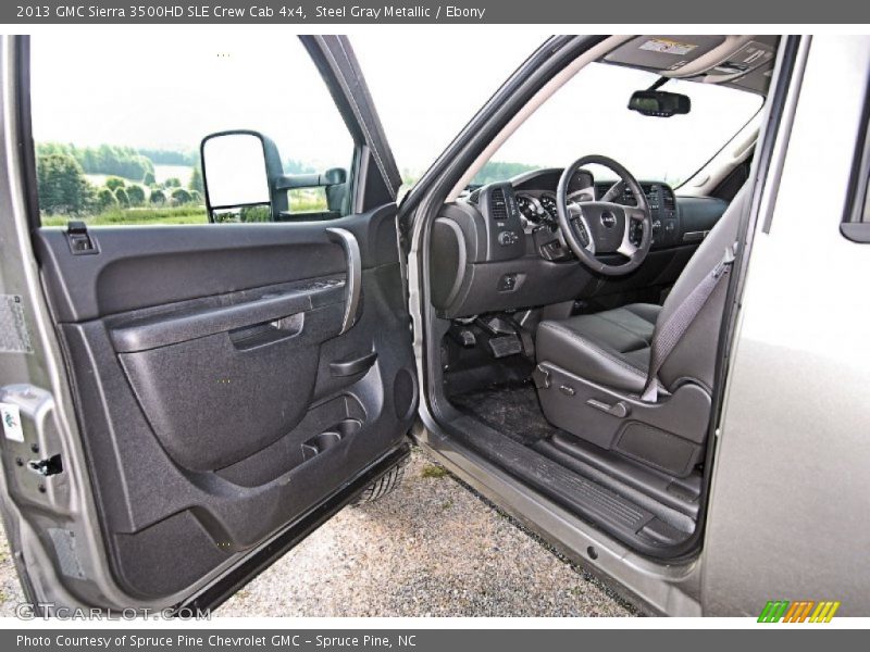Steel Gray Metallic / Ebony 2013 GMC Sierra 3500HD SLE Crew Cab 4x4