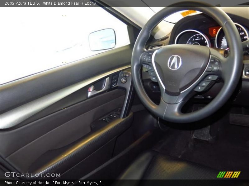 White Diamond Pearl / Ebony 2009 Acura TL 3.5