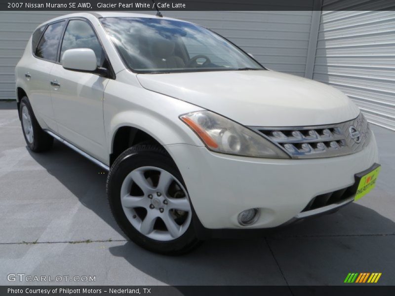 Glacier Pearl White / Cafe Latte 2007 Nissan Murano SE AWD