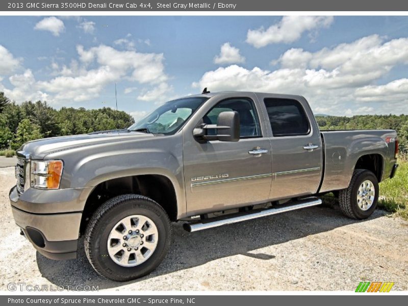 Steel Gray Metallic / Ebony 2013 GMC Sierra 3500HD Denali Crew Cab 4x4