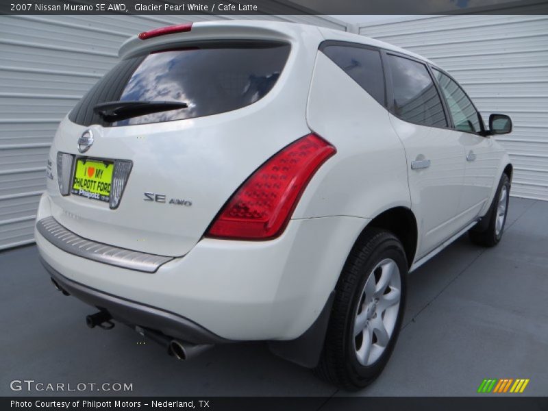 Glacier Pearl White / Cafe Latte 2007 Nissan Murano SE AWD