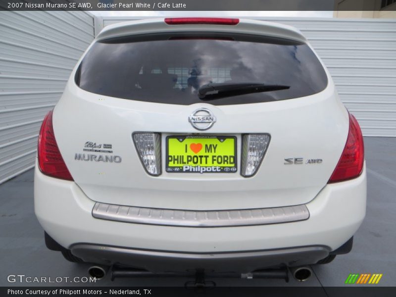 Glacier Pearl White / Cafe Latte 2007 Nissan Murano SE AWD