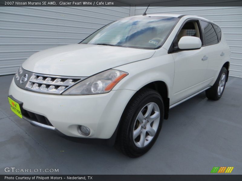 Glacier Pearl White / Cafe Latte 2007 Nissan Murano SE AWD