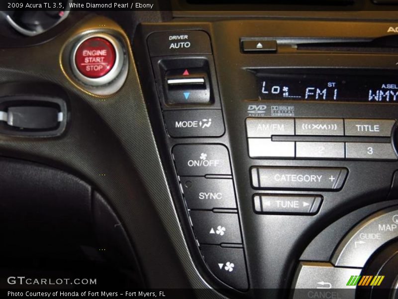 White Diamond Pearl / Ebony 2009 Acura TL 3.5