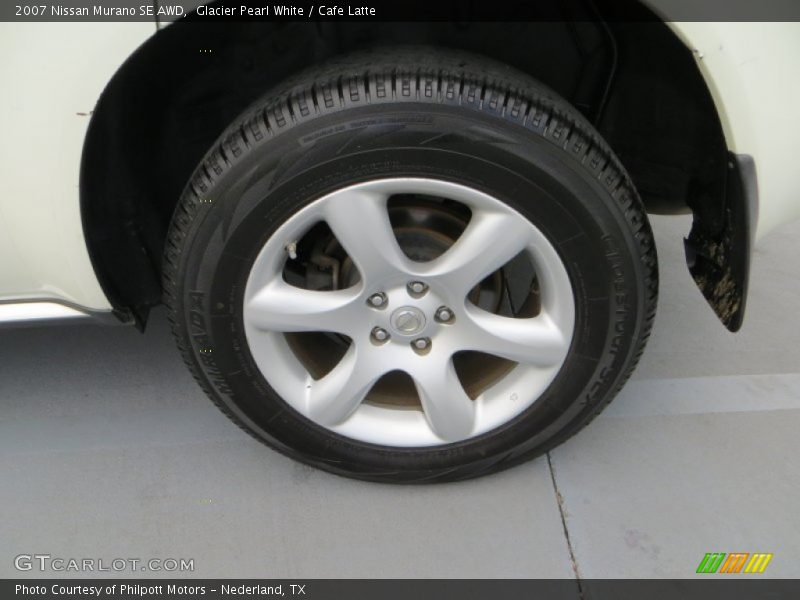 Glacier Pearl White / Cafe Latte 2007 Nissan Murano SE AWD