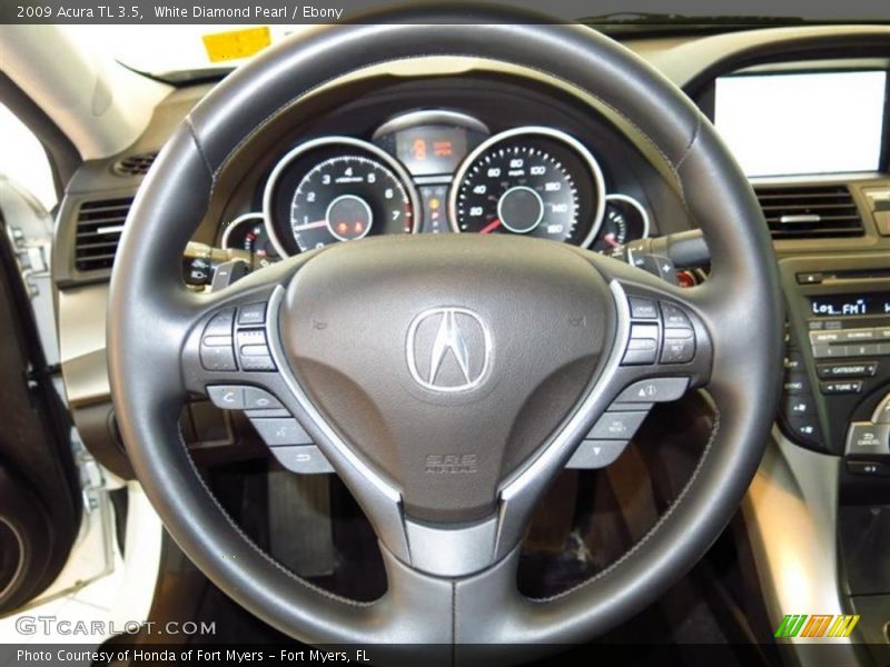 White Diamond Pearl / Ebony 2009 Acura TL 3.5