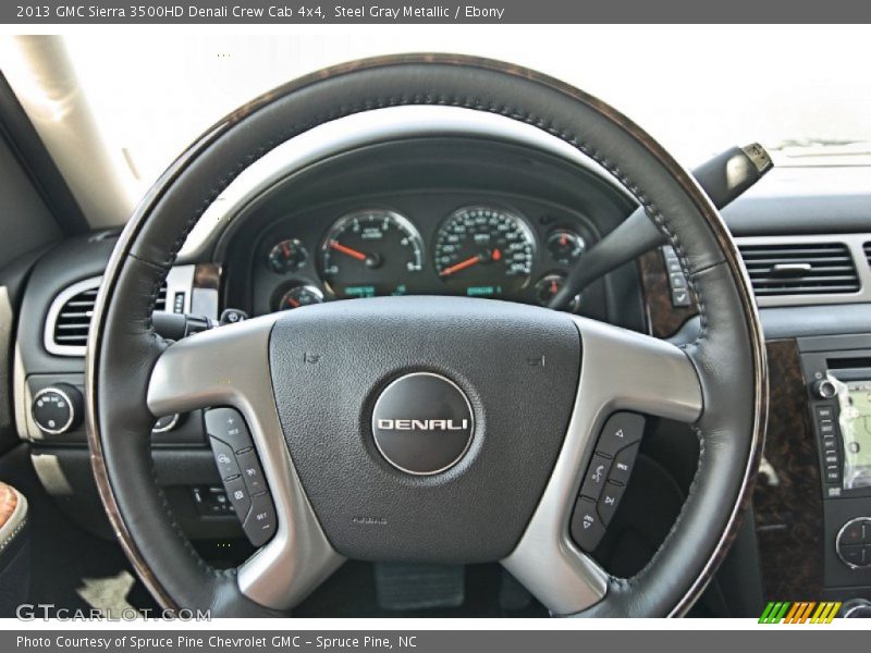 Steel Gray Metallic / Ebony 2013 GMC Sierra 3500HD Denali Crew Cab 4x4