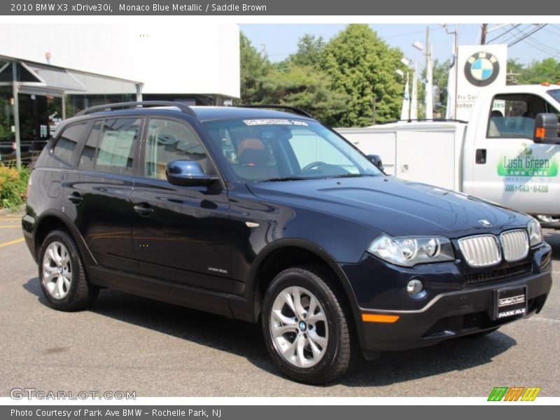 Monaco Blue Metallic / Saddle Brown 2010 BMW X3 xDrive30i