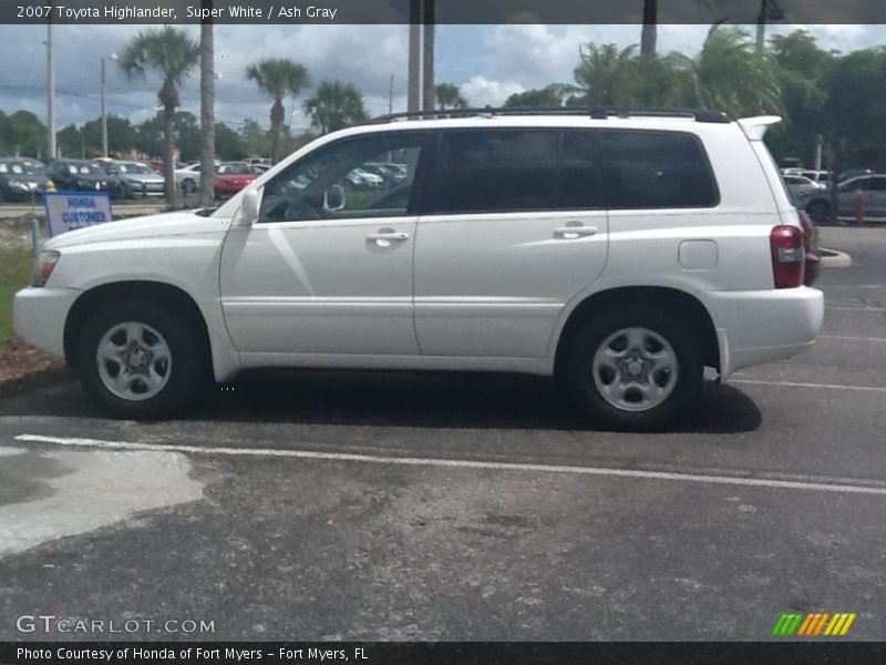 Super White / Ash Gray 2007 Toyota Highlander