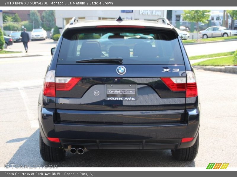 Monaco Blue Metallic / Saddle Brown 2010 BMW X3 xDrive30i